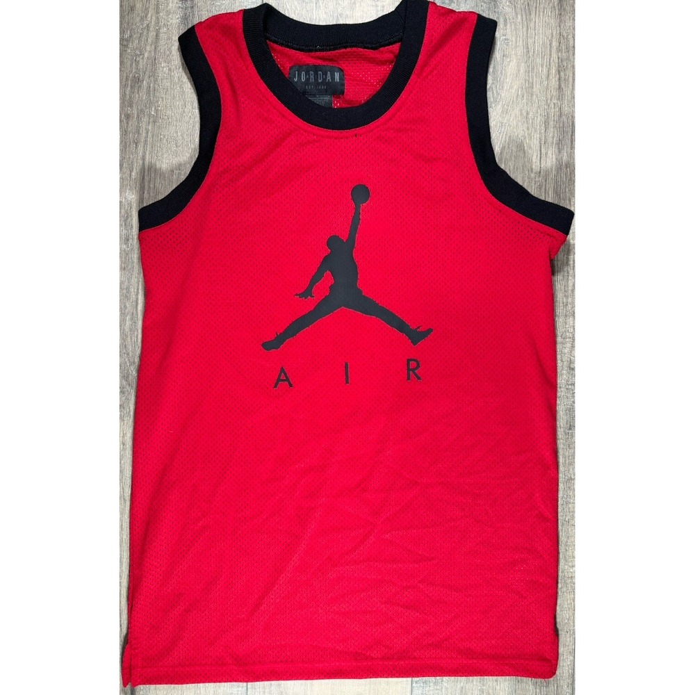 Y2K Air Michael Jordan #23 Red Black Basketball Jersey Mens Size Small Jumpman